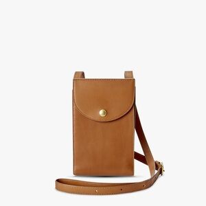 Shinola Little Birdy Wallet Crossbody in Natural Leather